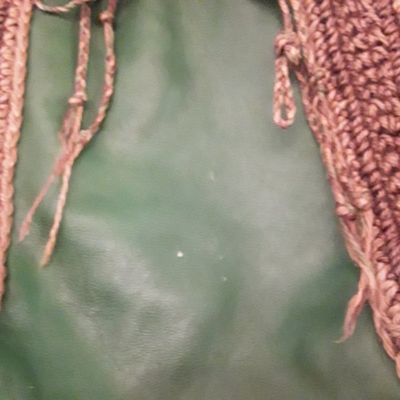 interstaple Handbag Green Color Leather Green Tan Raffia...